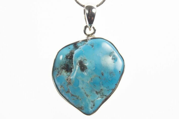 Kingman Turquoise Pendant (Necklace) - Sterling Silver #317564